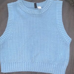 H&M blue sweater vest top